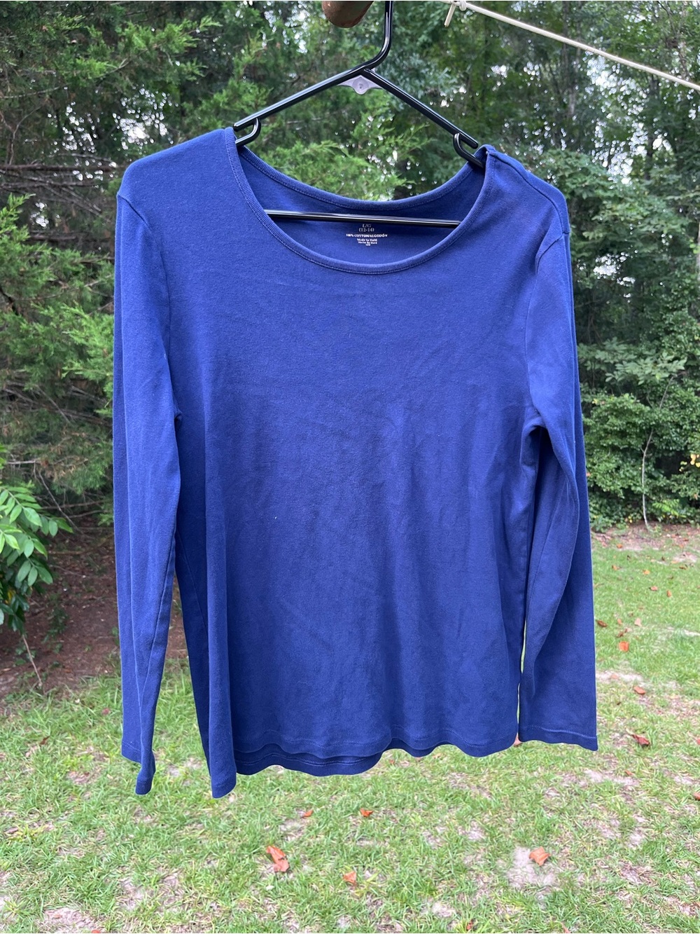 White Stag Women's Long Sleeve Scoop Neck Top - Royal Blue